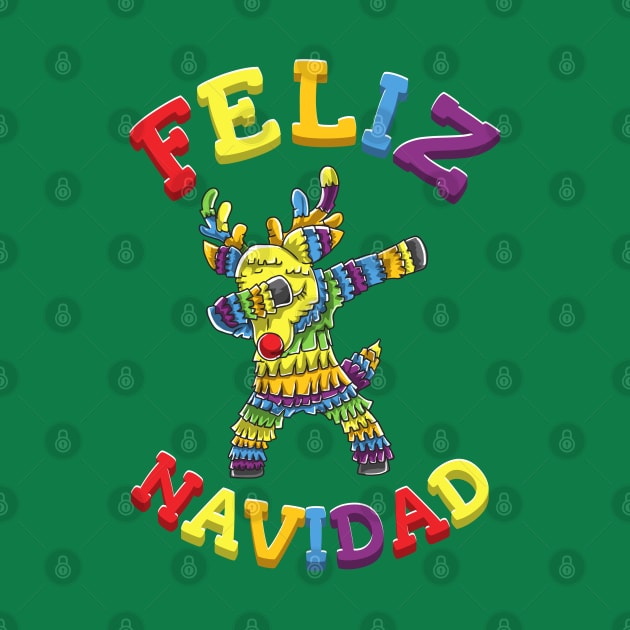 Feliz Navidad Dabbing Pinata Christmas by E