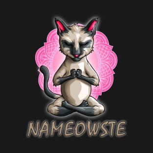 Cute naMEOWste Funny Yoga Cat Namaste Workout For Cat Lovers T-Shirt