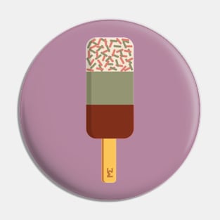 Dusky pink fab ice lolly Pin