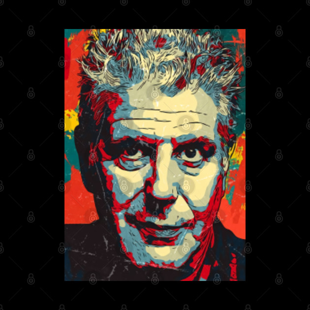 Disover Bourdain Painting Color - Anthony Bourdain - Mask