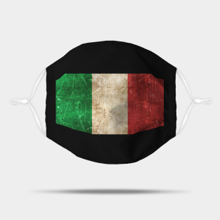 Italian Flag Mask - Vintage Aged and Scratched Italian Flag by jeffbartels