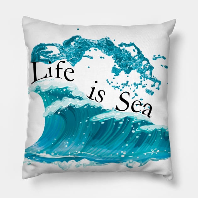 Wave life Pillow by Minerva_witch