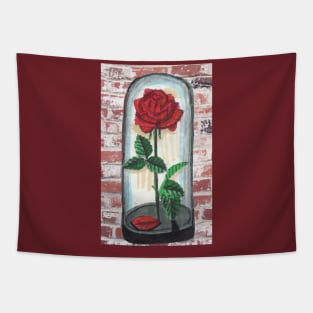 Rose in Glass Vessel Tapestry