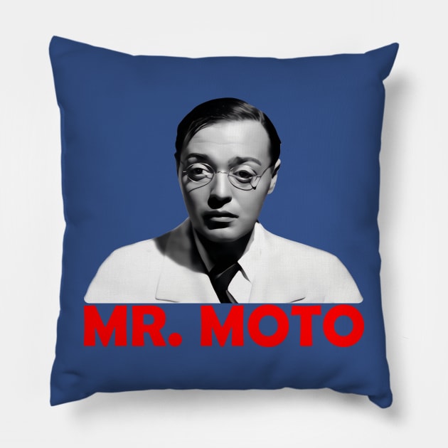 Mr Moto - Peter Lorre Pillow by wildzerouk