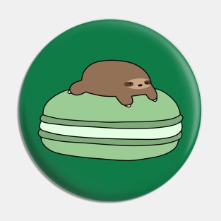 Little Sloth and Green Macaroon Pin