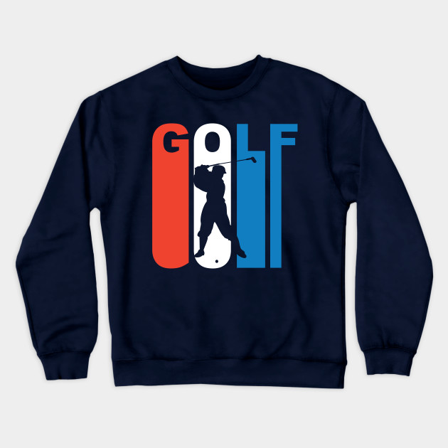 Retro Red White And Blue Golf Golf Crewneck Sweatshirt Teepublic
