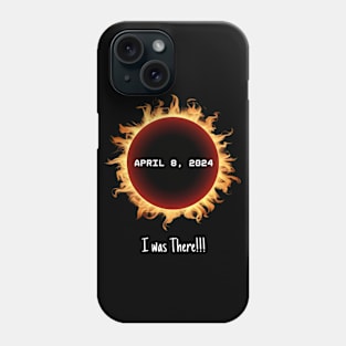 Total Solar Eclipse Totality April 8 2024 I was there Memorabilia, Blazing glowing sun Outline Phone Case