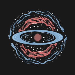 Black Hole Space Artwork T-Shirt