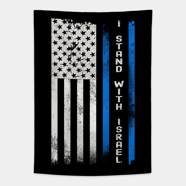 I Stand With Israel Flag Tapestry by Etopix