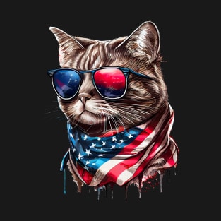 Independence Day Cat T-Shirt