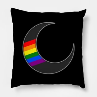LGBTQIA+ Pride Crescent Moon Pillow