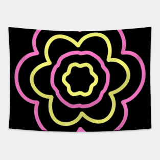 Pink and yellow flower Tapestry