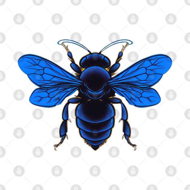 Blue Honeybee by TooplesArt