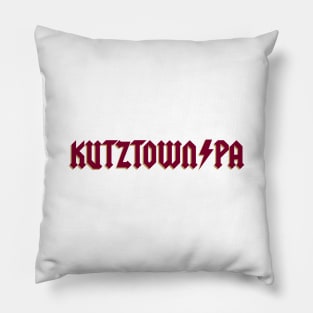 kutztown lightning bolt lettering Pillow