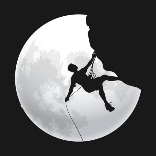 Climber Moon Mountain Climbing Rock Climbing T-Shirt