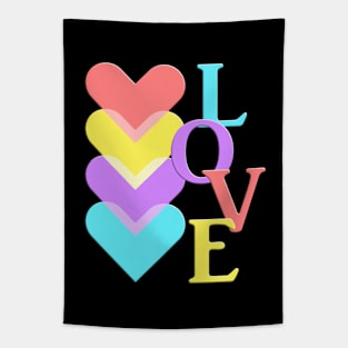 Love Heart Love Loving Motivation Inspiration Quote Tapestry