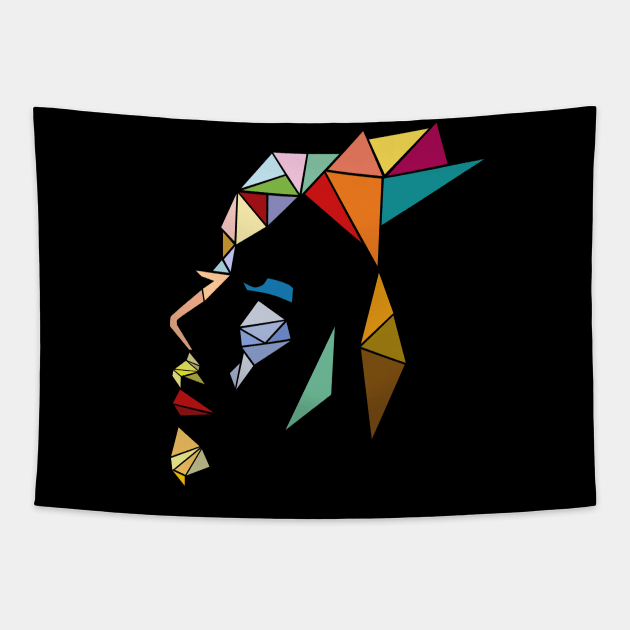 Rostro Mujer Colores Tapestry by leeloolook