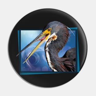 Tricolor Egret Pin