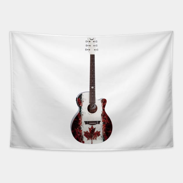 Canada Guitar Tapestry by Pam069