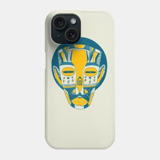 Retro Wave African Mask No 3 Phone Case