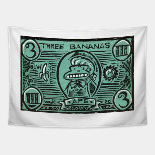 Ape "Three Bananas" Parody Money Tapestry