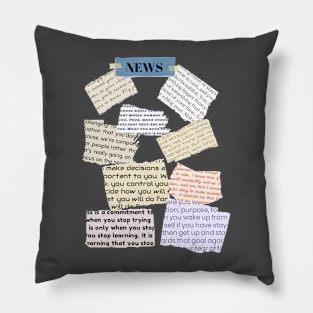 News Notes Pillow