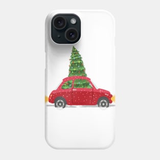 Vintage Wagon Christmas Shirt - Tree on Car Xmas Vacation T-Shirt Phone Case