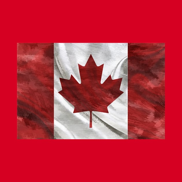 Painted Canadian Flag by Phantomgamer19