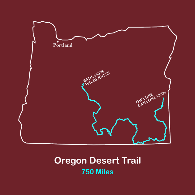 Route Map of Oregon Desert Trail by numpdog