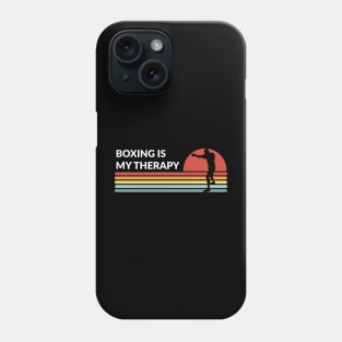 Boxing Is My Therapy Retro Vintage Phone Case