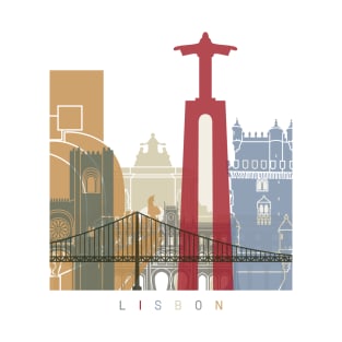 Lisbon skyline poster T-Shirt