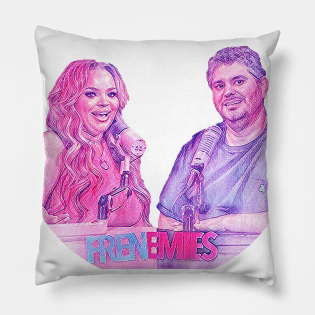 Frenemies Pillow by Sanzida Design