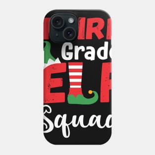 Cute Third Grade Elf Squad Teacher Christmas Phone Case