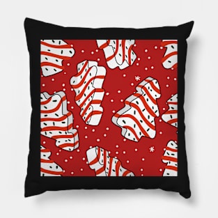 Red Christmas Tree Cake Pillow