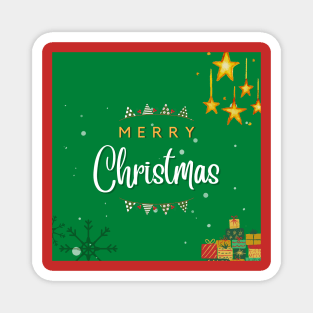 Merry Christmas - Green Xmas Magnet