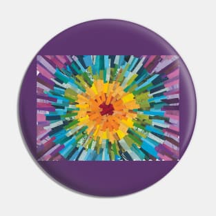 Gay Tie-Dye Pride Flag Collage Pin