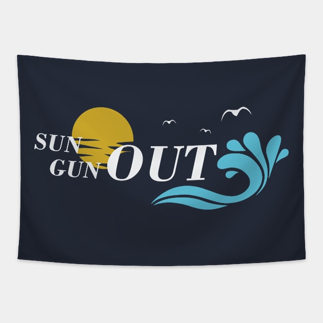 sun out gun out Tapestry by Ticus7