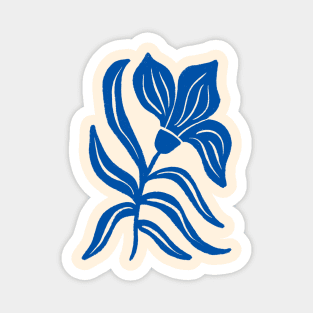 Blue Stylized Tulip Magnet