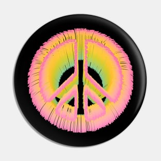 Tropical Peace Symbol Dot Trail Art Pin