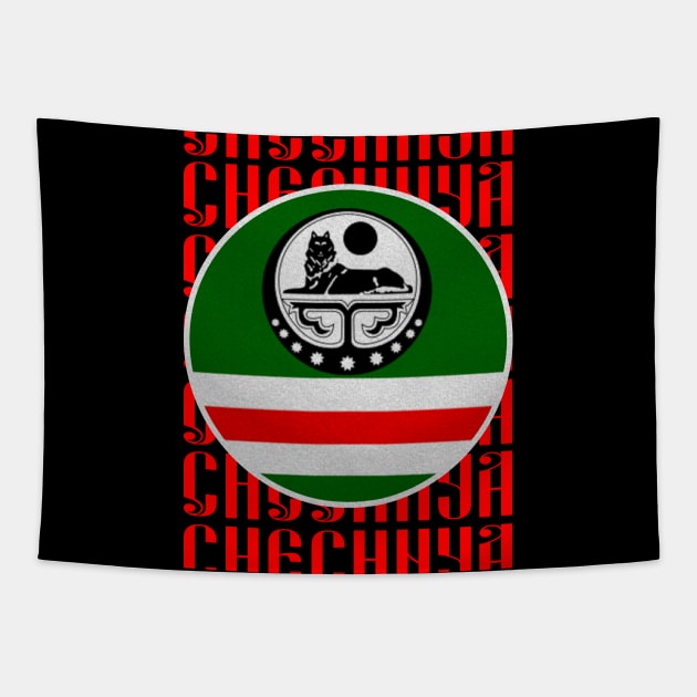 Chechnya Wolf Flag. Proud Chechen Flag Tapestry by Jakavonis