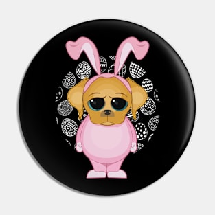 Easter Dog For Girls and Women Teachers Easter Eggs Pin