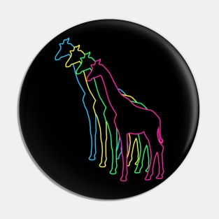 Giraffe 80s Neon Pin