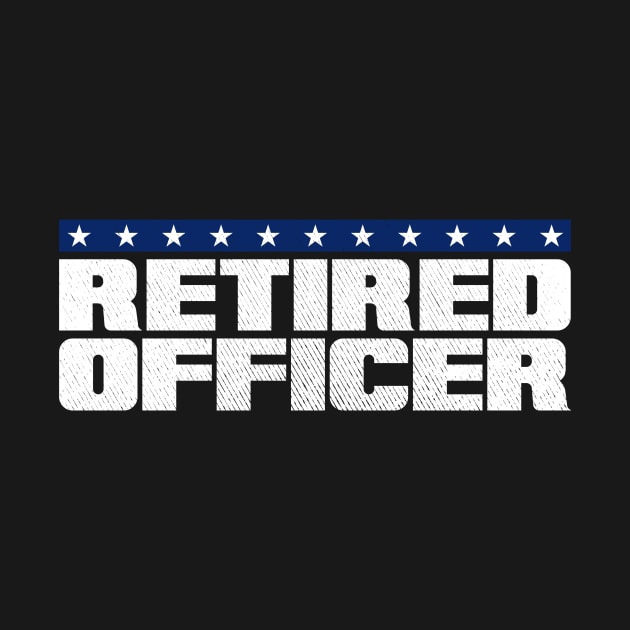 Retired Police Officer Proud Patriotic Officer American Flag by 5StarDesigns