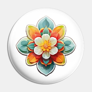 Colorful Lotus Flower Blossom Pin