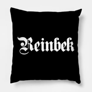 Reinbek written with gothic font Pillow