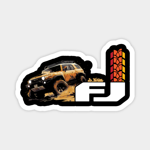 FJ Cruiser Tri Color Dustin - Fj Cruiser - Magnet | TeePublic