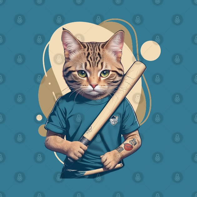 Baseball Bat Cat by hippohost