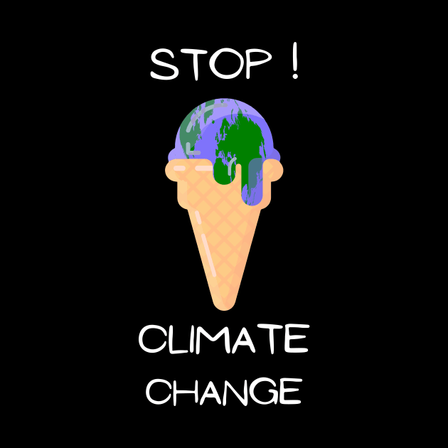 Earth Day - Stop Climate Change Melting Earth by Sanu Designs