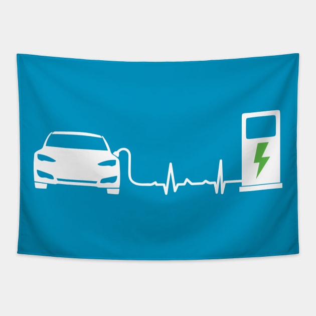 10 Things You Should Know About Electric Cars (Light Text) Tapestry by Fully Charged Tees