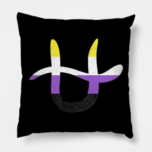 Nonbinary Ophiuchus Pride Flag Zodiac Sign Pillow